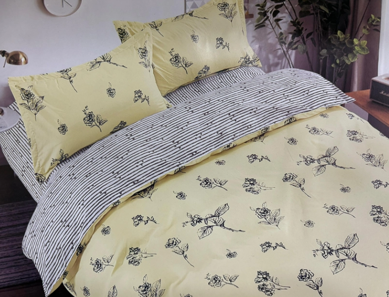 Комплект постельного белья Laura-Grand 21 цветочный принт сатин евро (2917416005)