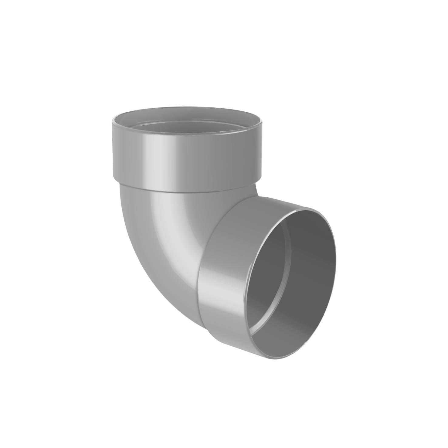 Колено трубы RAINWAY 90 система двухмуфтовое 87° Серый (350095497)