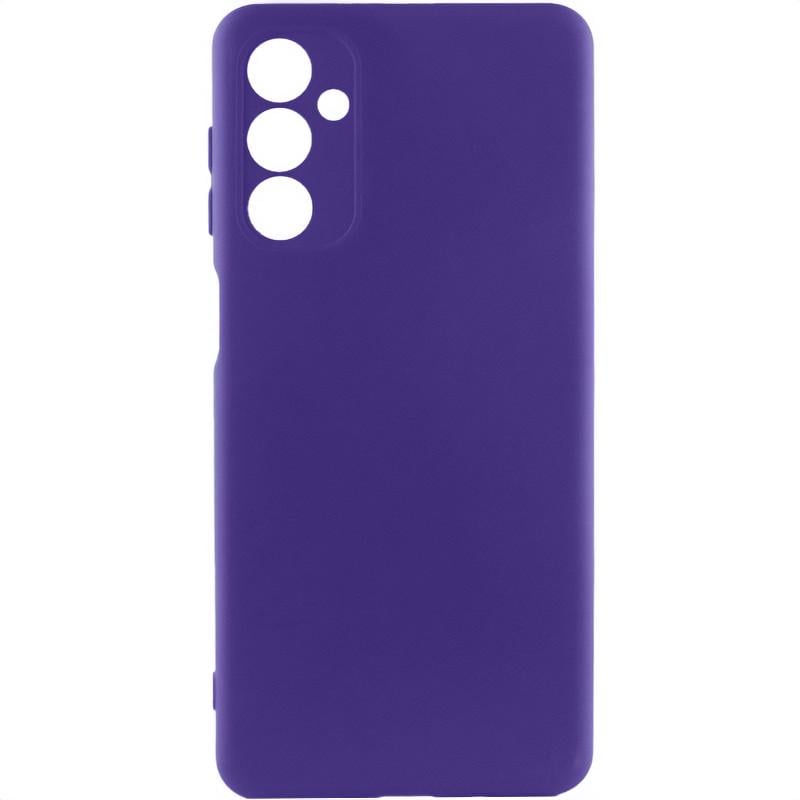 Противоударный чехол TPU GETMAN Liquid Silk Full Camera для Samsung Galaxy A15 4G/5G / M15 5G Фиолетовый / Ultra Violet