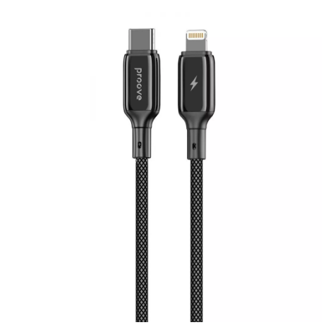 Кабель Proove Charge/OTG Dense Metal Type-C Lightning 2,4 A 1 м Черный (578887)