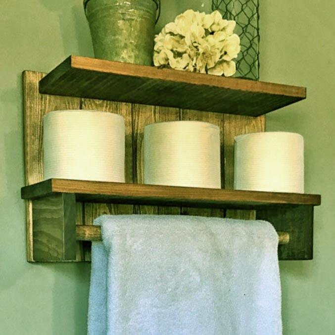 Полка для ванной из дерева Борлер Мускат (ВНП/015807)