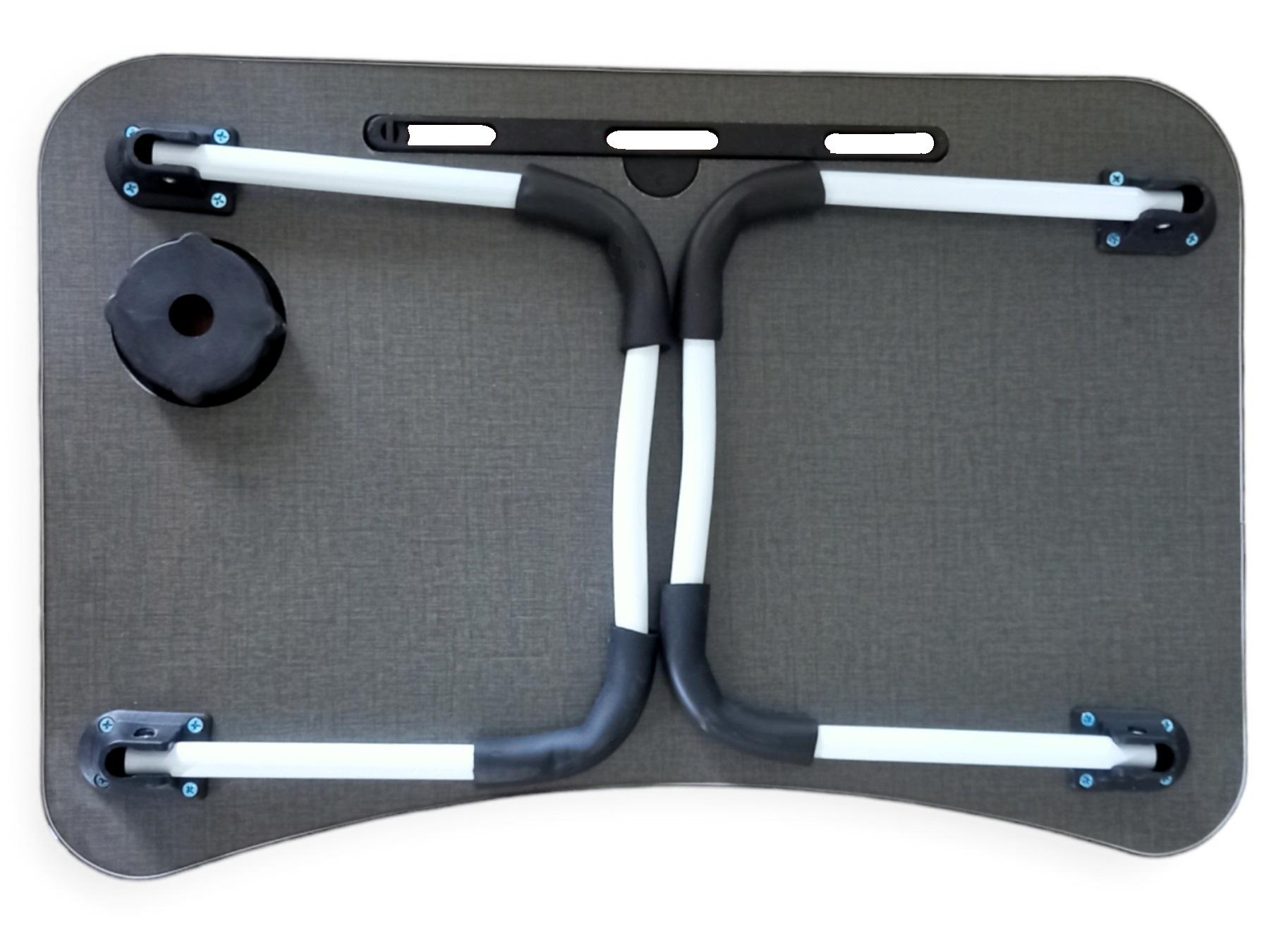 Столик для ноутбука/планшета деревянный складной переносной с подставкой под стакан - фото 3 Столик для ноутбука/планшета деревянный складной переносной с подставкой под стакан - фото 3