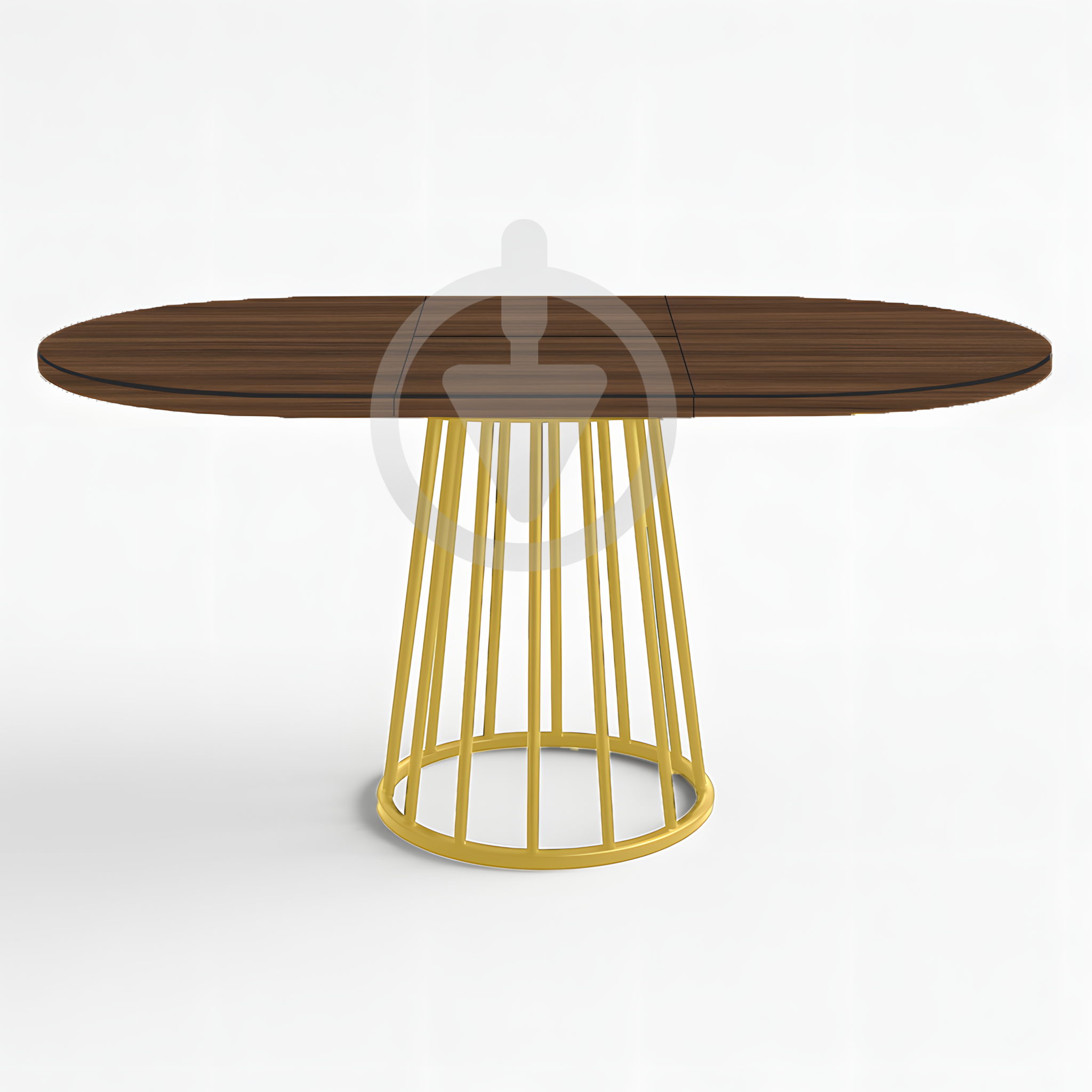 Стіл кухонний розкладний RoMax Elegant Slide 90x75/130x75 см Loft Горіх Франклін/Золотий - фото 2