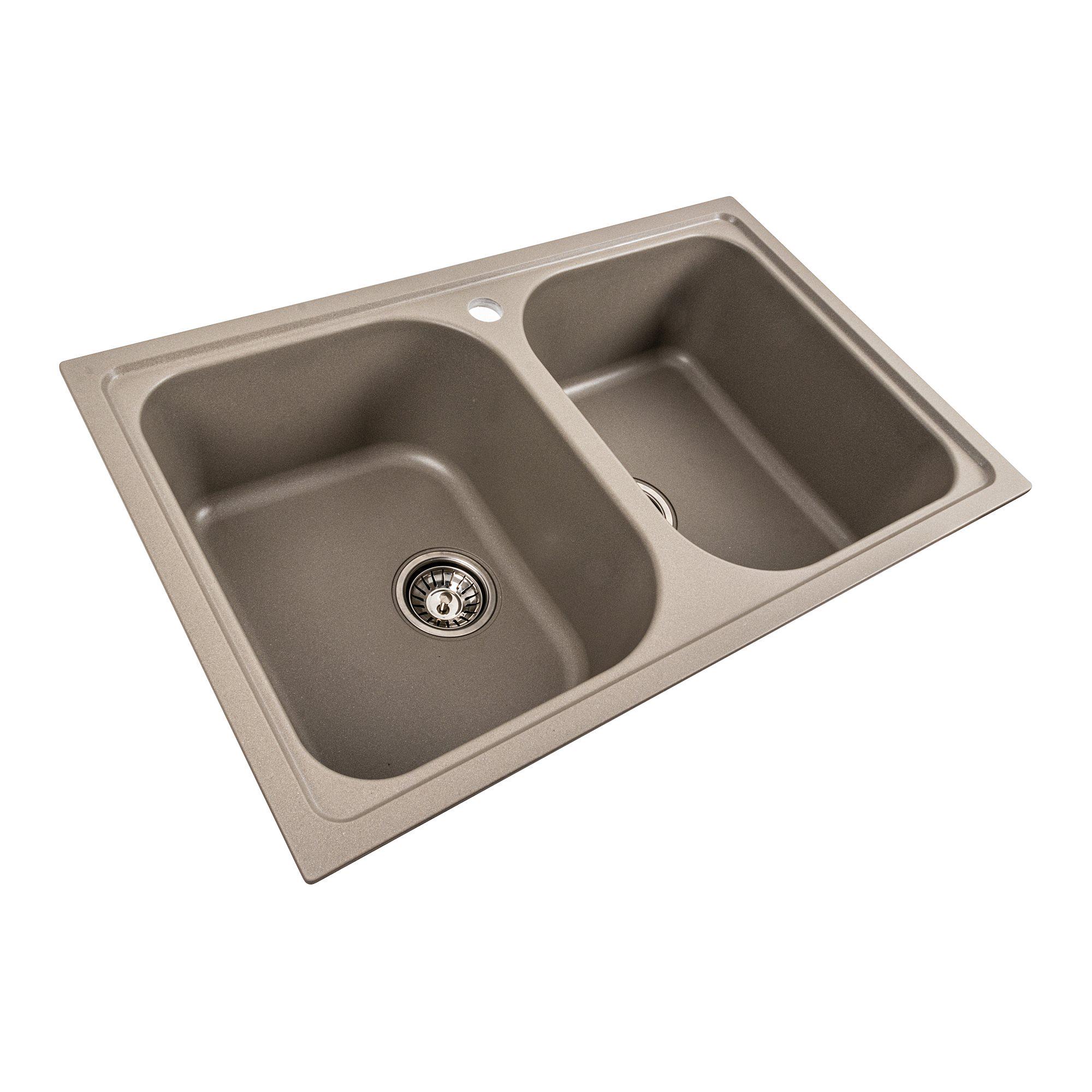 Мийка гранітна для кухні Platinum 7950 Equatoria матова Титан - фото 2