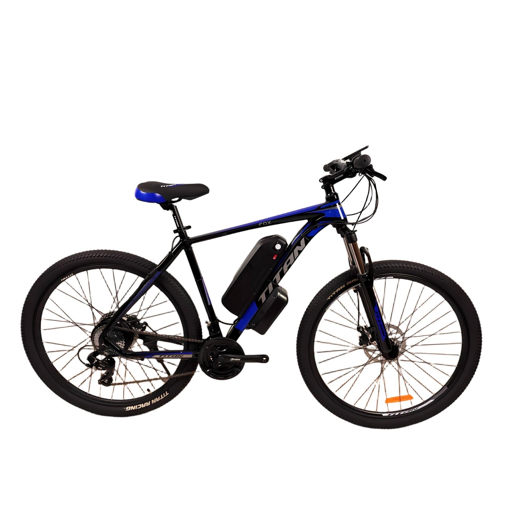 Електровелосипед Titan FOX 29" 20" MXUS FX-15 CASSETTE 48 V/13 Ah Чорно-синій