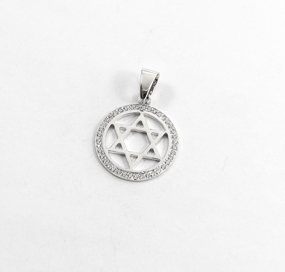 Кулон оберег Maxi Silver 9575 Звезда давида с фианитами (89575)