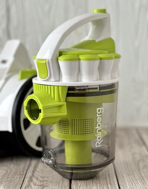 Пылесос колбовой Rainberg RB-651TB циклонный 2500W с турбощеткой без мешка 3,0 л Белый (2321768053) - фото 11 Пылесос колбовой Rainberg RB-651TB циклонный 2500W с турбощеткой без мешка 3,0 л Белый (2321768053) - фото 11