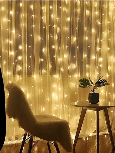 Гирлянда-штора светодиодная с USB и пультом для окон и декора 3x2 м (2479516997)