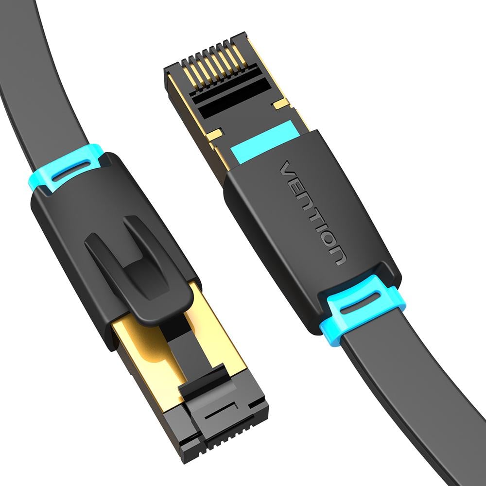 Патч-корд Vention 2 м Cat 8.1 RJ45 на RJ45 40 Гбит/с 2000 МГц U/FTP плоский Черный (IKCBH) Патч-корд Vention 2 м Cat 8.1 RJ45 на RJ45 40 Гбит/с 2000 МГц U/FTP плоский Черный (IKCBH)