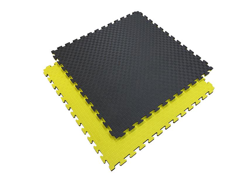 Мат-татами Ласточкин хвост 20 мм 1х1 м Желто-черный (1562492609)