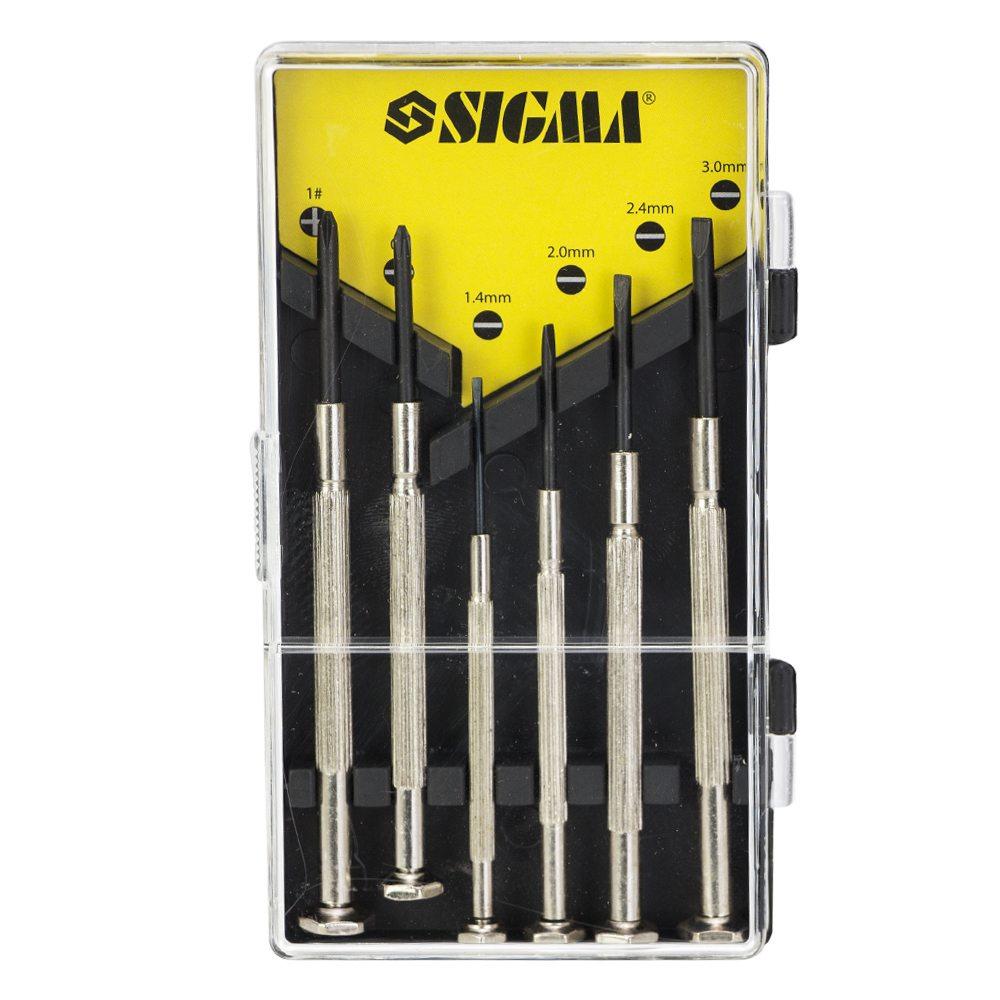 Набір викруток Sigma для точних робіт 6 шт. CrV у кейсі (4003051)