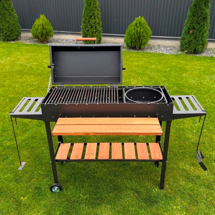 Мангал-барбекю посилений з кришкою на 13 шампурів 5 мм (414/1)