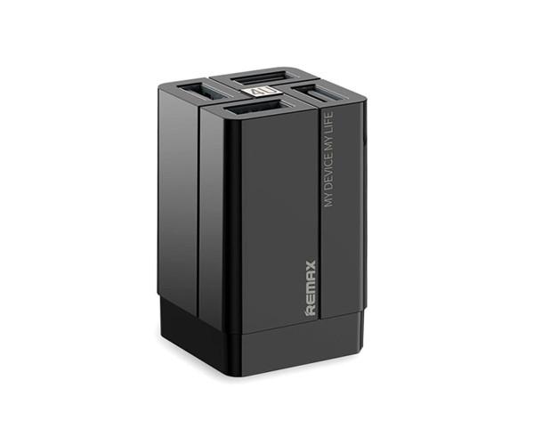 Зарядний пристрій мережевий Remax RP-U43 4 USB 3,4A Black (22168) - фото 2