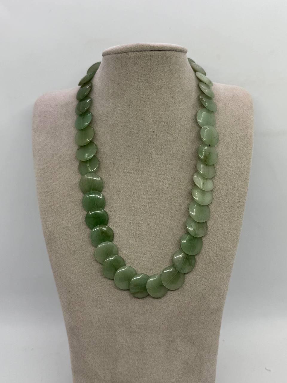 Бусы из авантюрина 15x3 мм 45 см Зеленый (13016)