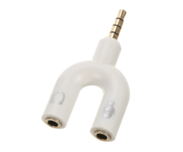 Разветвитель Epik Audio Jack 3,5 мм to AUX для микрофона и наушников Белый