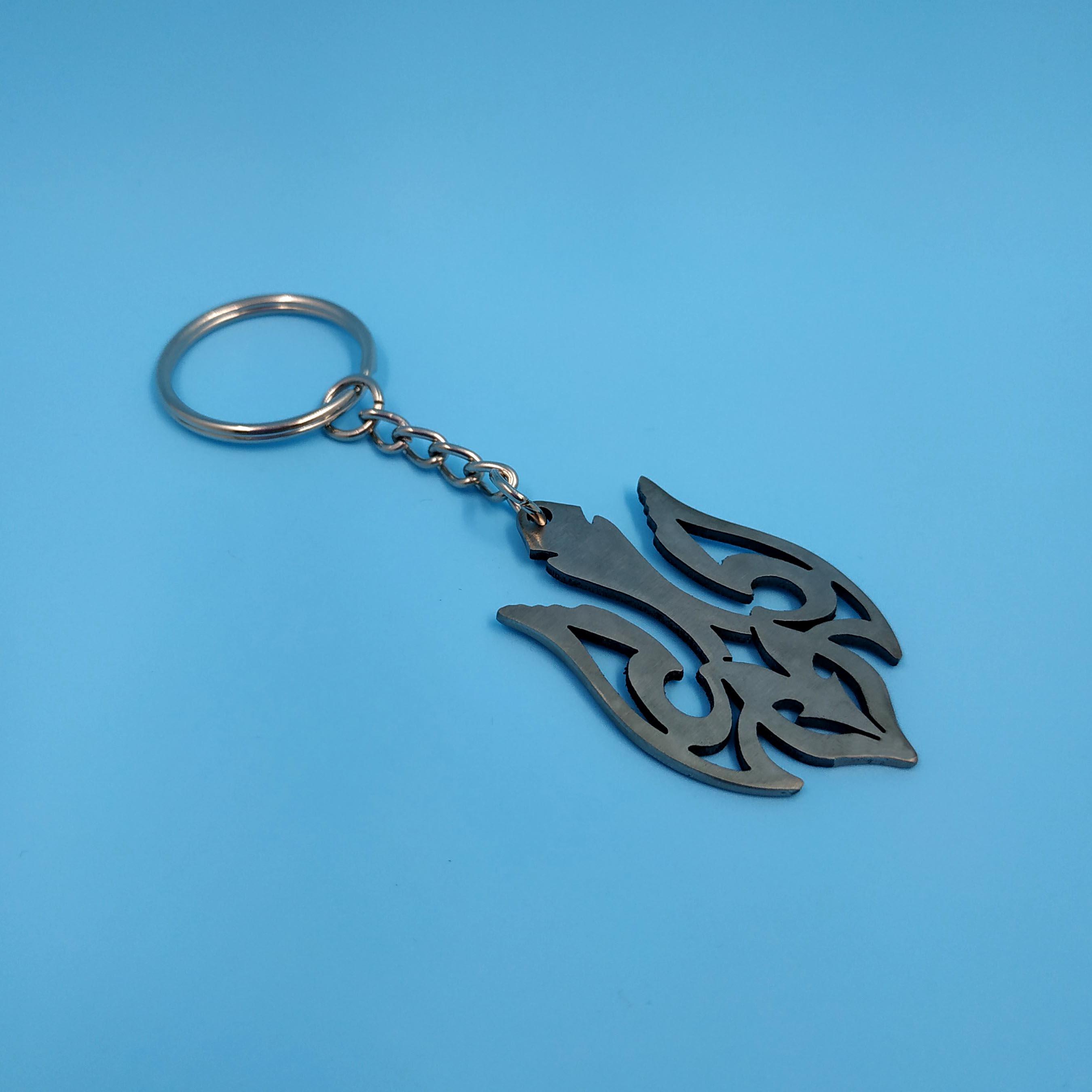 Брелок з нержавіючої сталі герб Украиїни дизайнерський (4824)