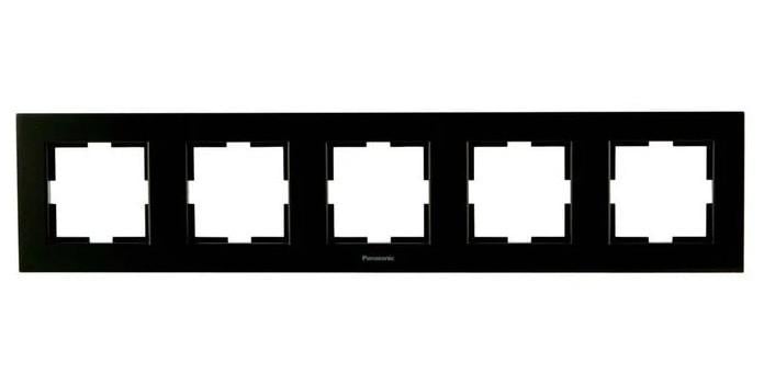 Рамка Panasonic Arkedia Slim 5-ая горизонтальная Черный (19855-е) - фото 1 Рамка Panasonic Arkedia Slim 5-ая горизонтальная Черный (19855-е) - фото 1
