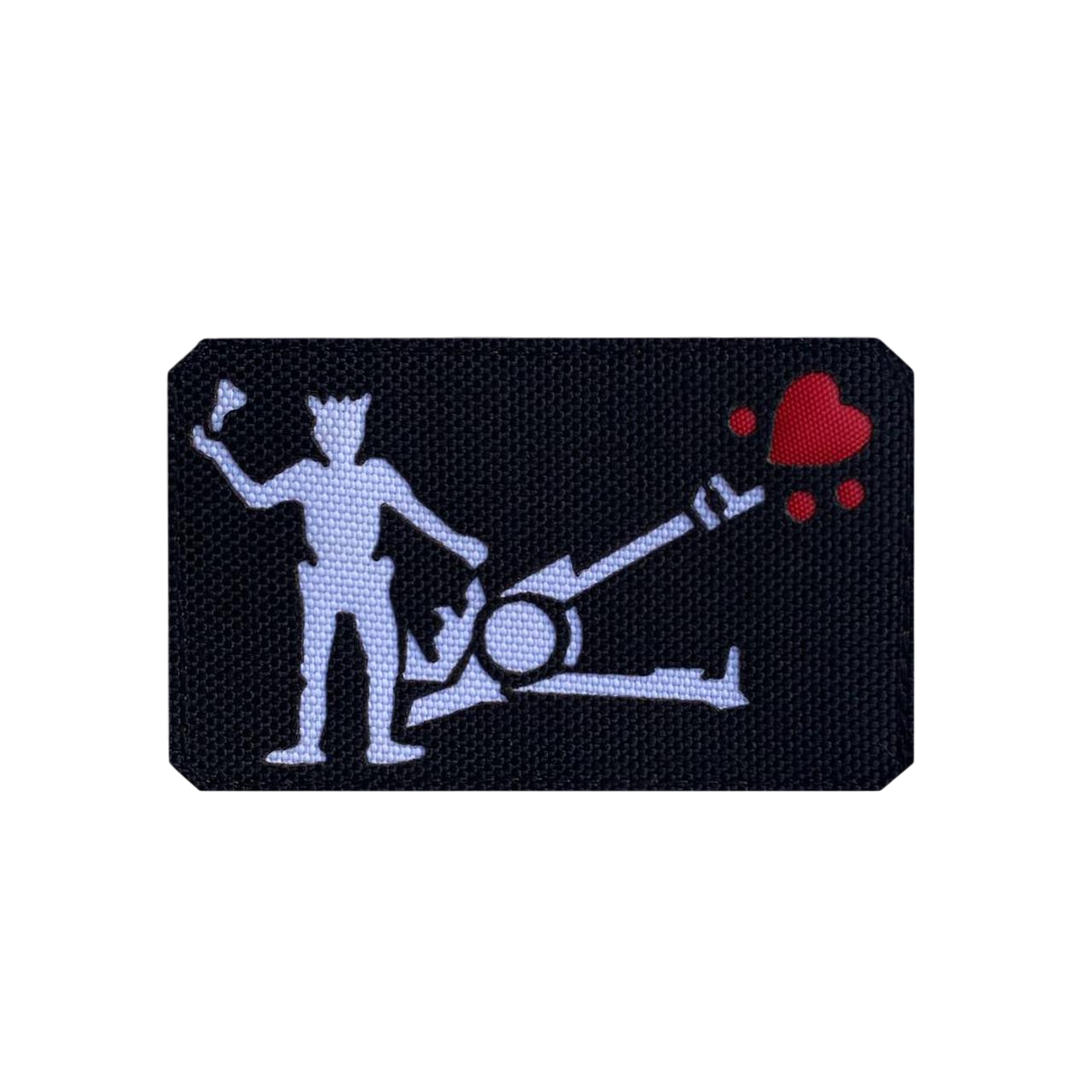 Шеврон на липучке Laser Cut ROP340 Черная Борода артилерист 50х80 мм Черный/Белый (1170)