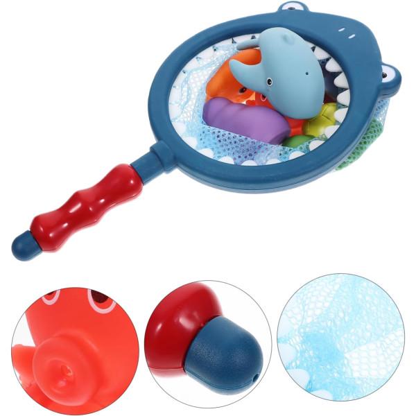Набор для ванной сачок с игрушками Акула 6 шт. 28 см - фото 3 Набор для ванной сачок с игрушками Акула 6 шт. 28 см - фото 3