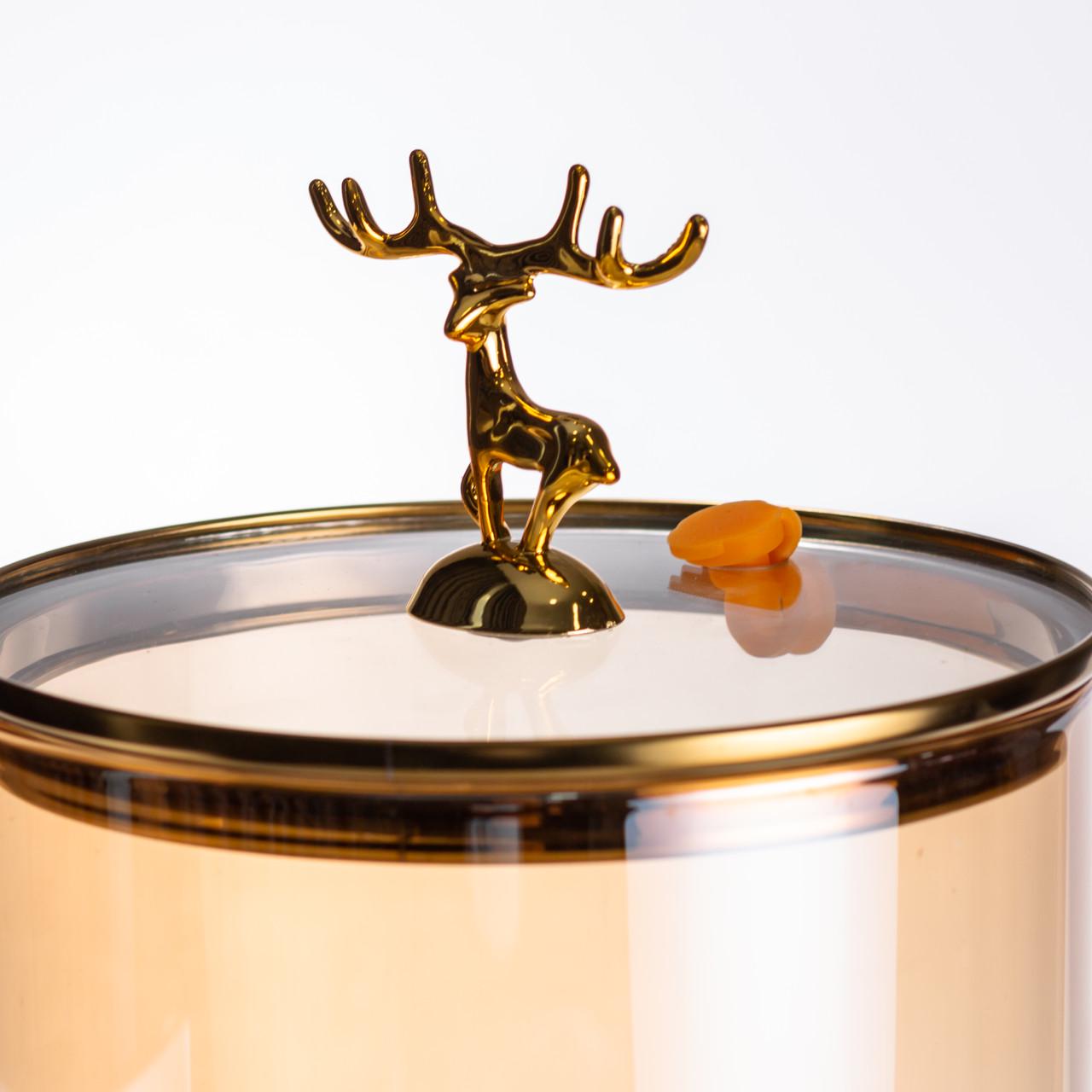 Лимонадница стеклянная с золотым краном и подставкой круглая 3,6 л (HP-34-18) - фото 11