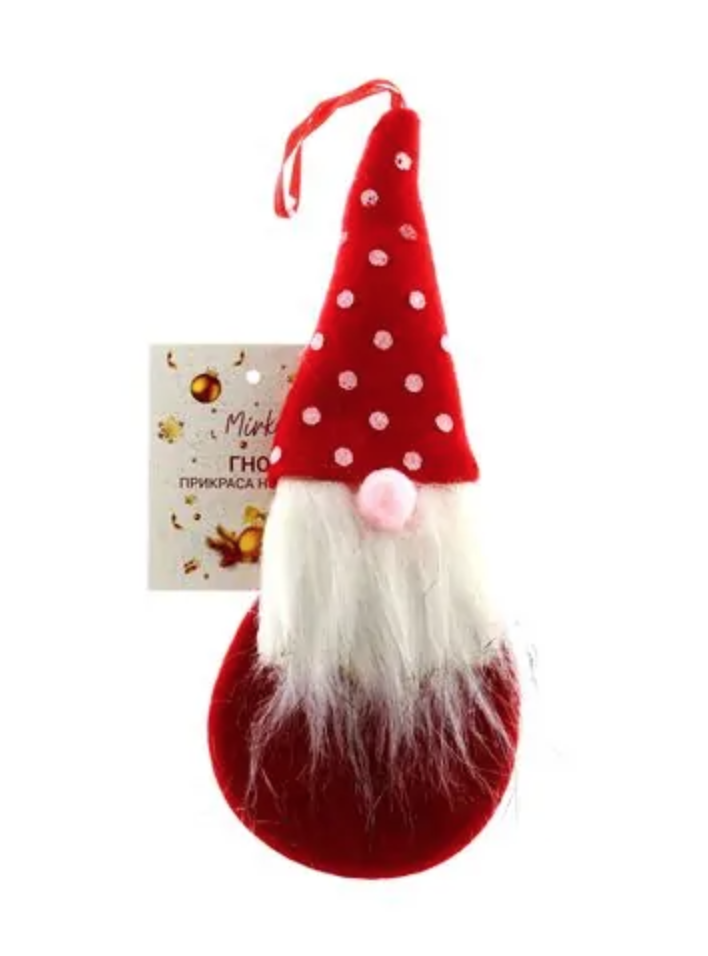 Фигурка-подвеска новогодняя R96046 Gnome 20 см