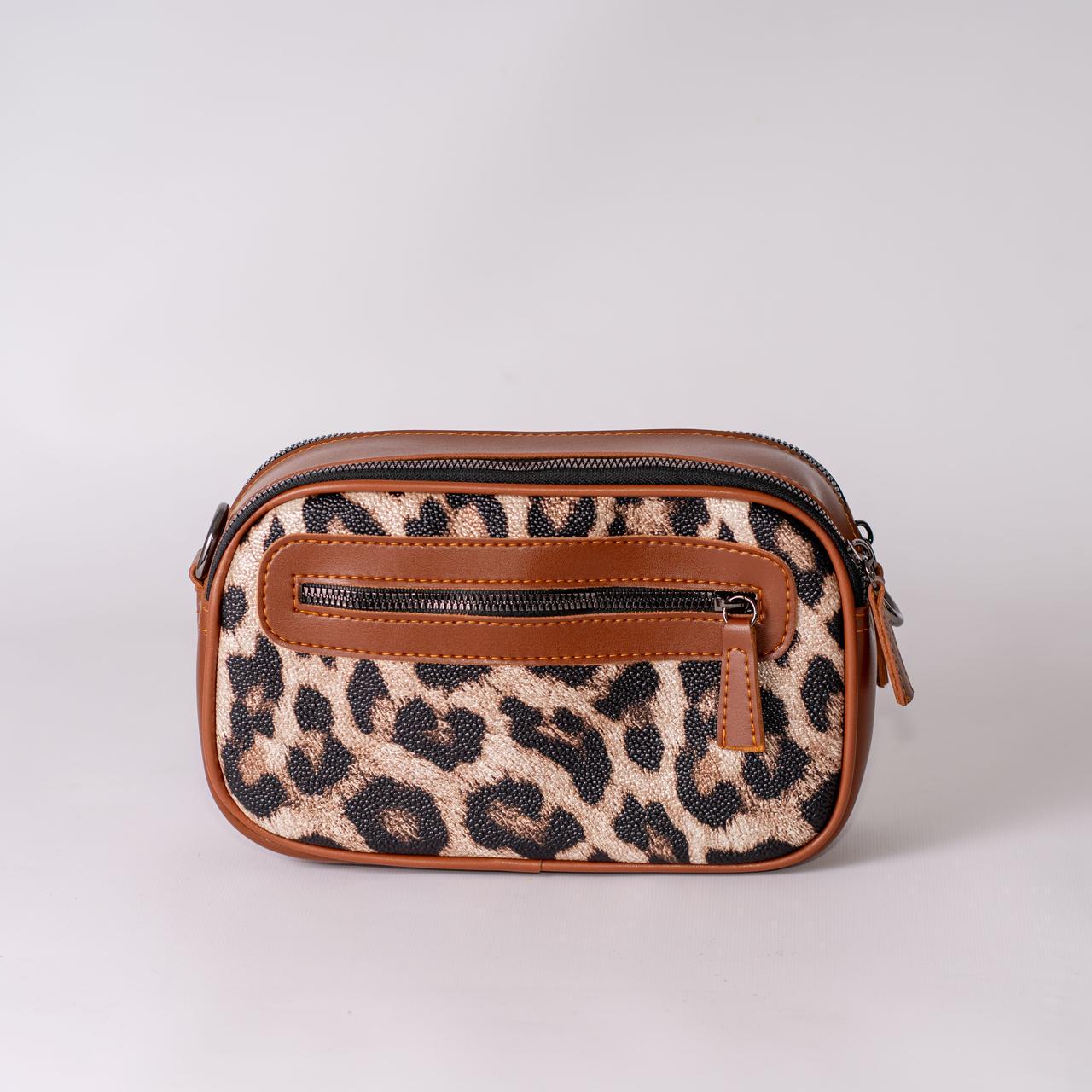 Сумка жіноча крос-боді леопардовий XENIA № 43-24 з еко-шкіри Рудий - фото 4