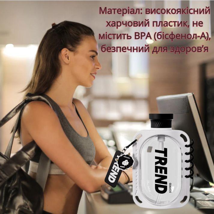 Пляшка для води герметична з антислизьким покриттям та ремінцем 780 мл Білий (2692639930) - фото 5 Пляшка для води герметична з антислизьким покриттям та ремінцем 780 мл Білий (2692639930) - фото 5