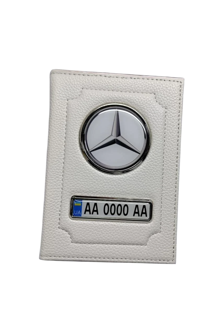 Обложка для водительских документов Mercedes Benz Белый (2075391543)