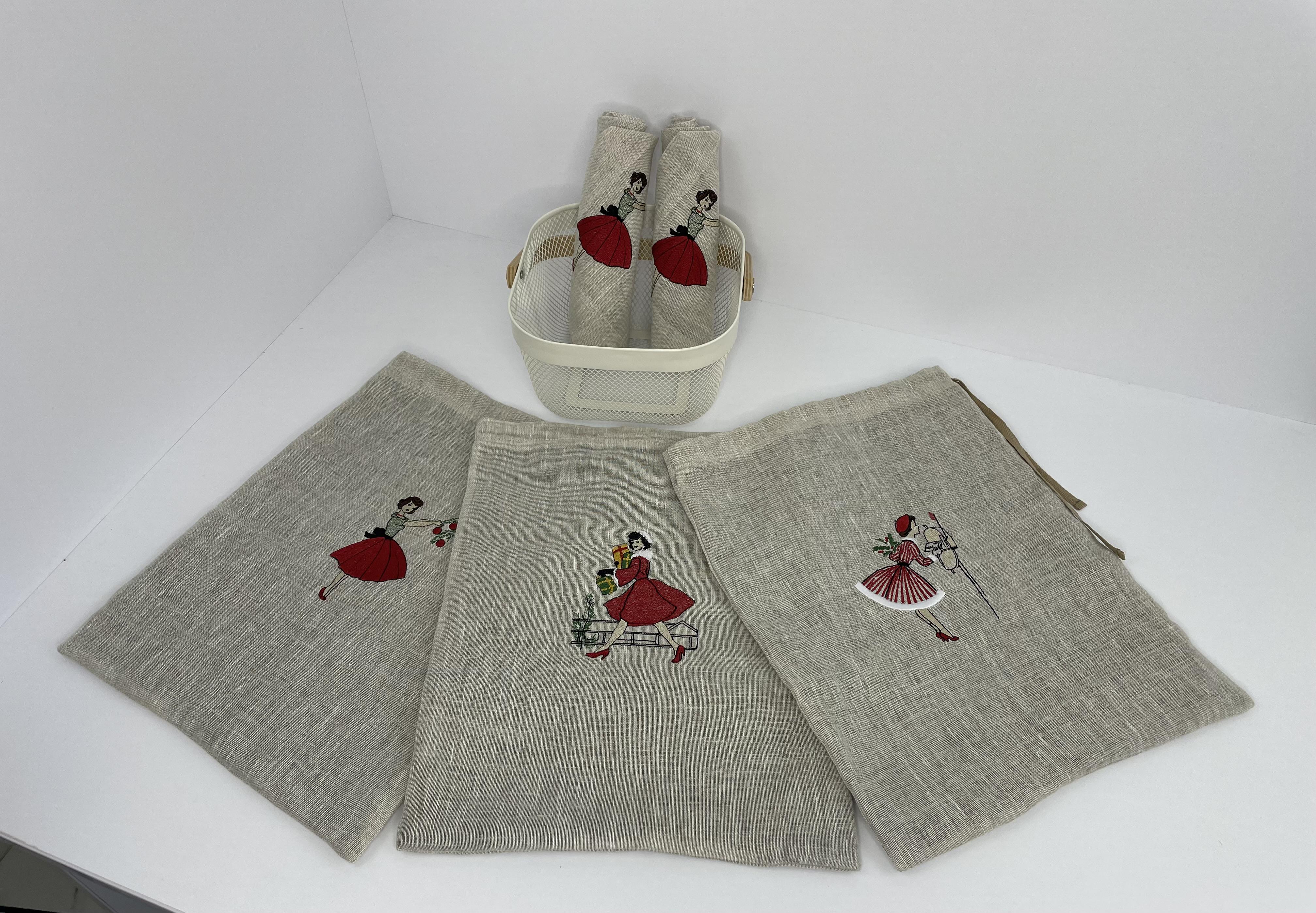 Мешочек для хлеба с вышивкой Девочка с игрушками 30х40 см (30074520) - фото 4 Мешочек для хлеба с вышивкой Девочка с игрушками 30х40 см (30074520) - фото 4