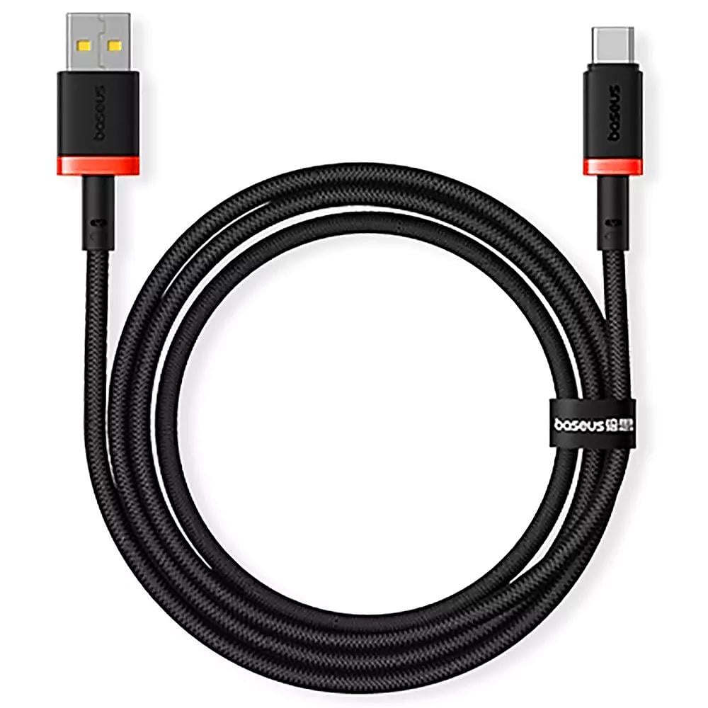 Кабель BASEUS Dura Series Fast Charging USB to Type-C 60W 1 м 3A Черный с красным (P10377802U01-00)