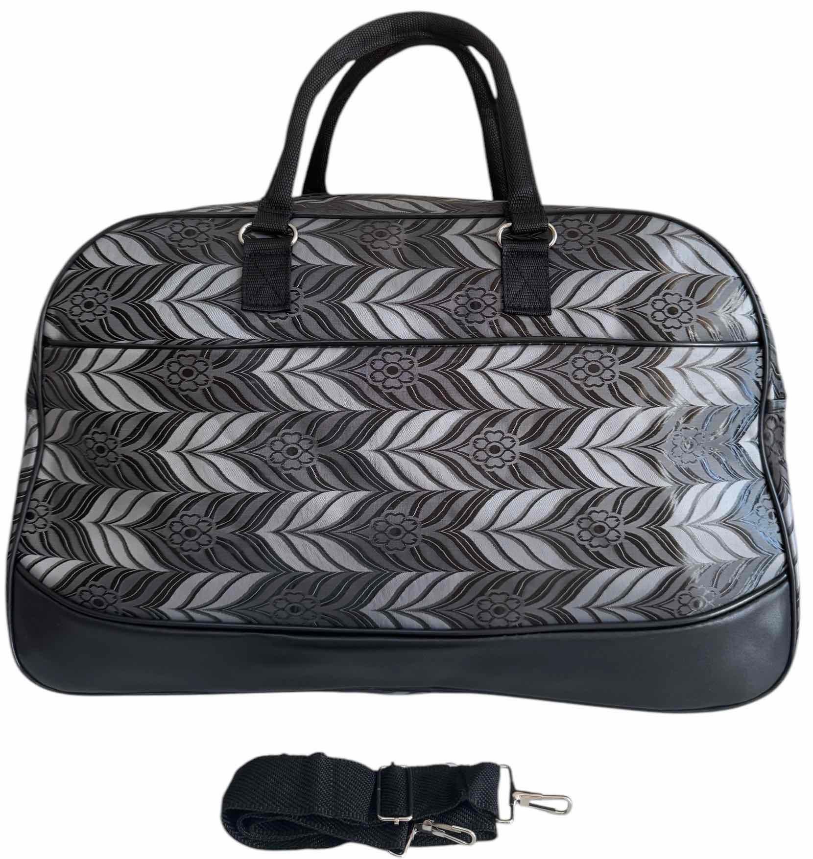 Сумка дорожная большая с длинным ремнем через плечо и боковыми карманами Серый (241199GG)