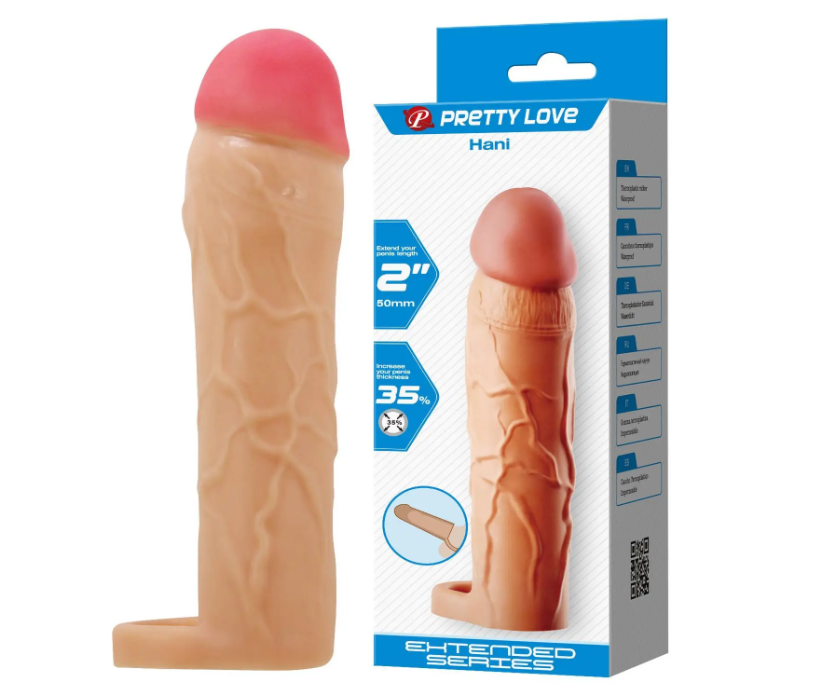 Насадка-презерватив на член Pretty Love Hani Extended Series до 2" (36093866)