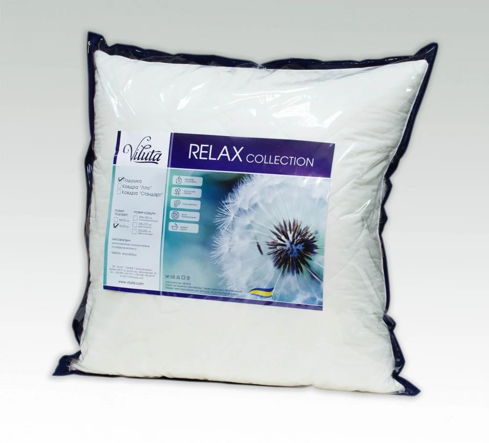 Подушка силіконова Viluta Relax 70х70 см (e37a66e8) Подушка силіконова Viluta Relax 70х70 см (e37a66e8)