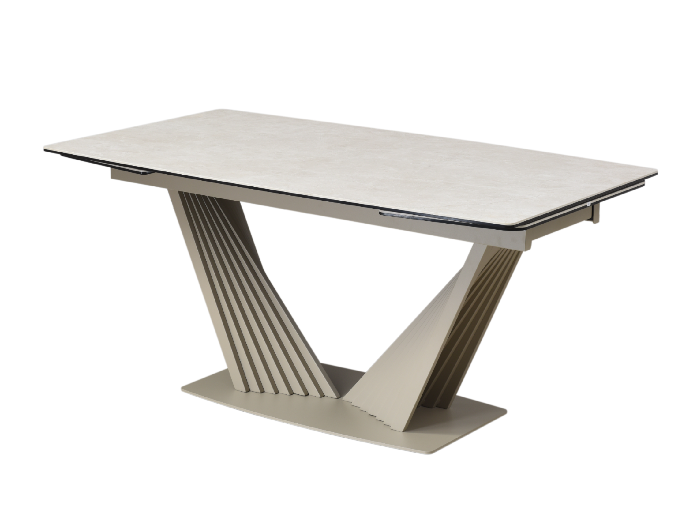 Стіл обідній розсувний Vetro Mebel Феліче 1600- 2400x900x760 мм Сахара/Бежевий (TМL-1000) - фото 1 Стіл обідній розсувний Vetro Mebel Феліче 1600- 2400x900x760 мм Сахара/Бежевий (TМL-1000) - фото 1