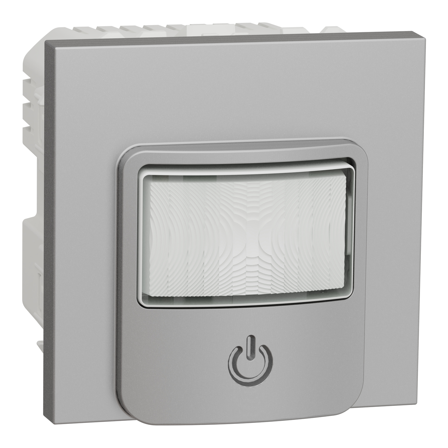 Датчик руху з вимикачем Schneider Electric Unica New 10A PC Алюміній (NU352530)