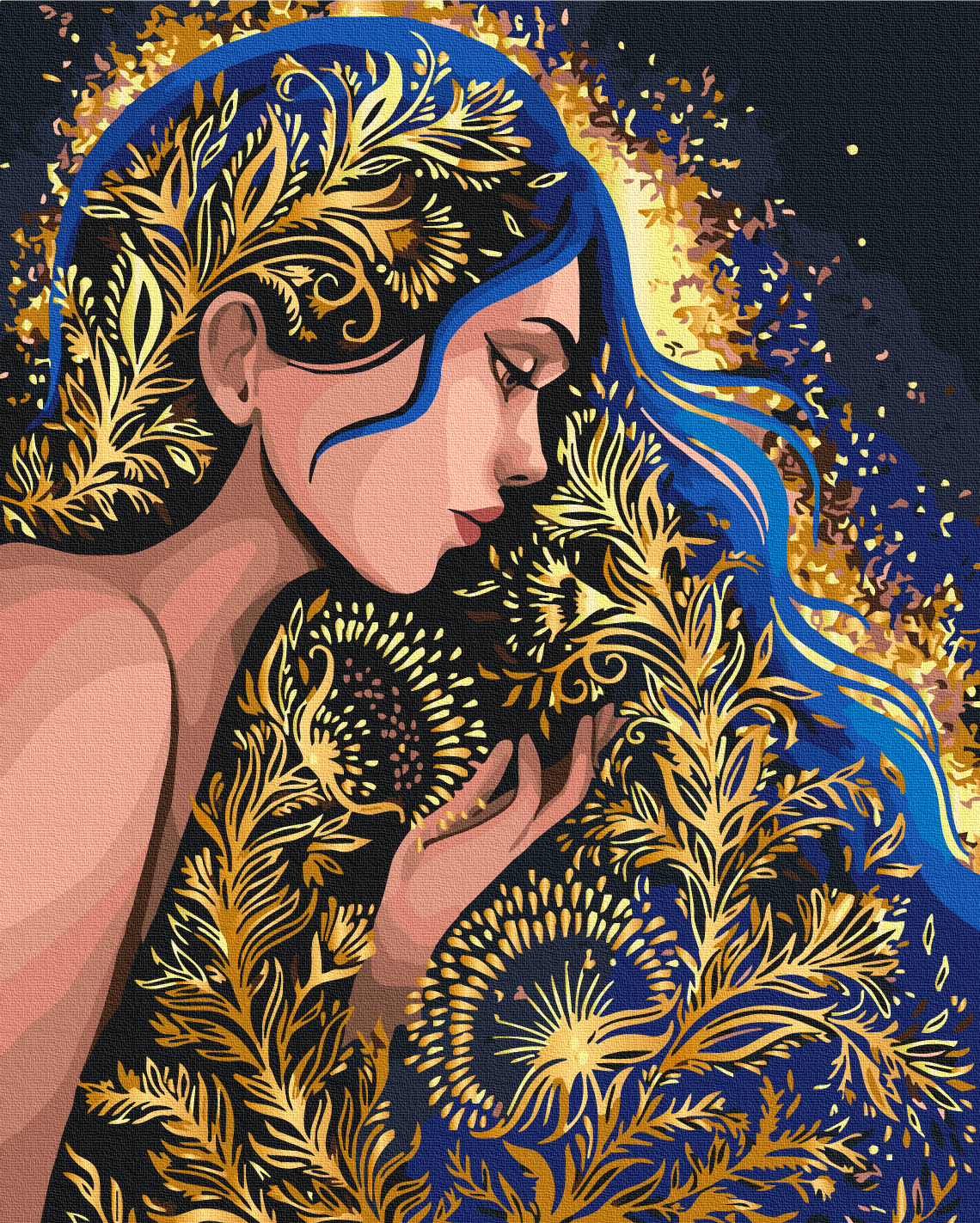 Картина за номерами Brushme Золота німфа 40x50 см (BS54017) Картина за номерами Brushme Золота німфа 40x50 см (BS54017)