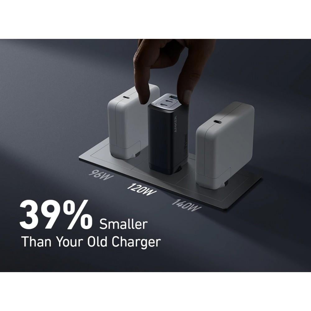 Зарядное устройство сетевое Anker PowerPort 737 GaNPrime - 120W 2xPD & 1xPIQ PPS/DPDS A2148313 (25397480) - фото 7
