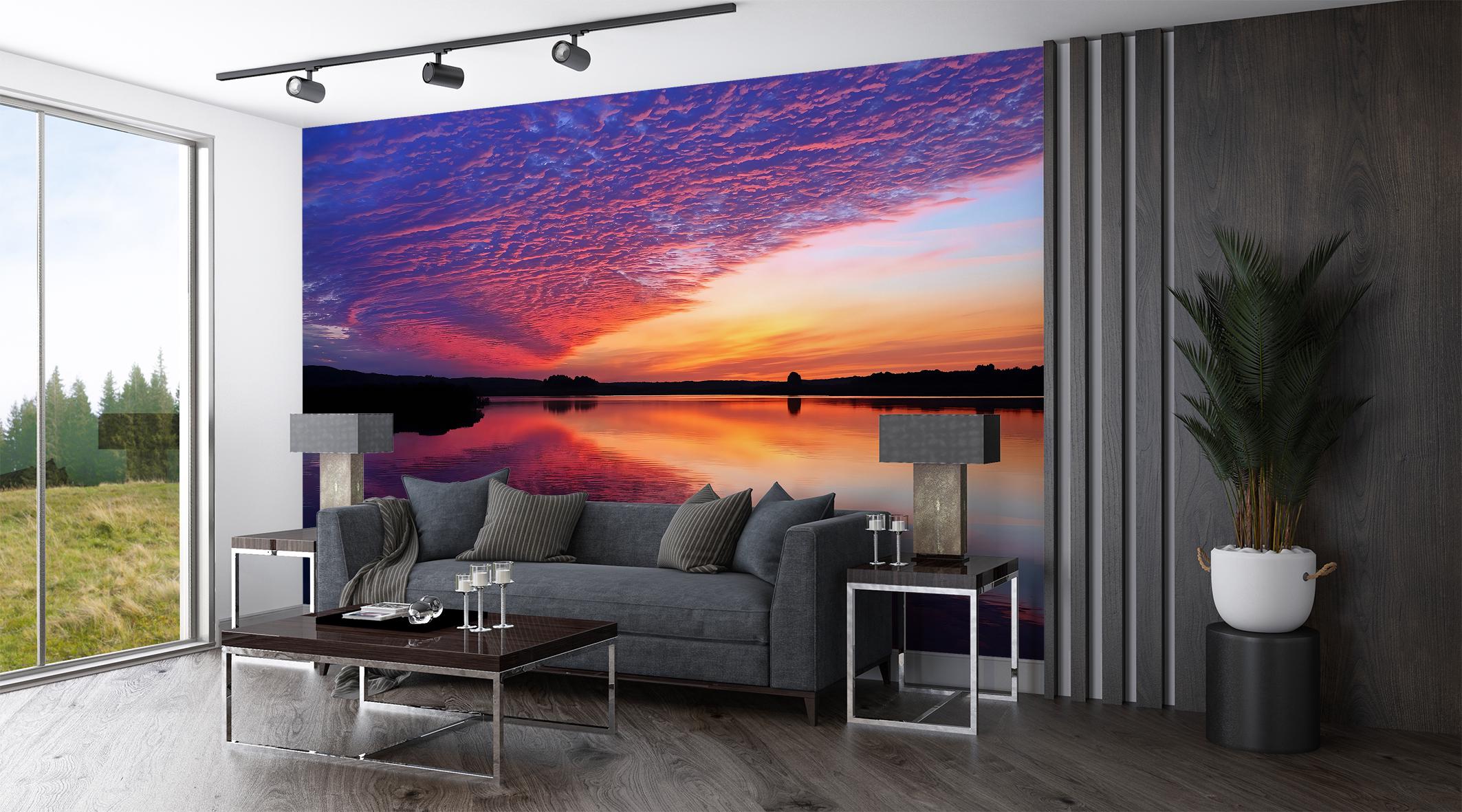 Фотообои флизелиновые Upstream Закат над озером 230х153 см (S5NTR-113/3) - фото 2 Фотообои флизелиновые Upstream Закат над озером 230х153 см (S5NTR-113/3) - фото 2