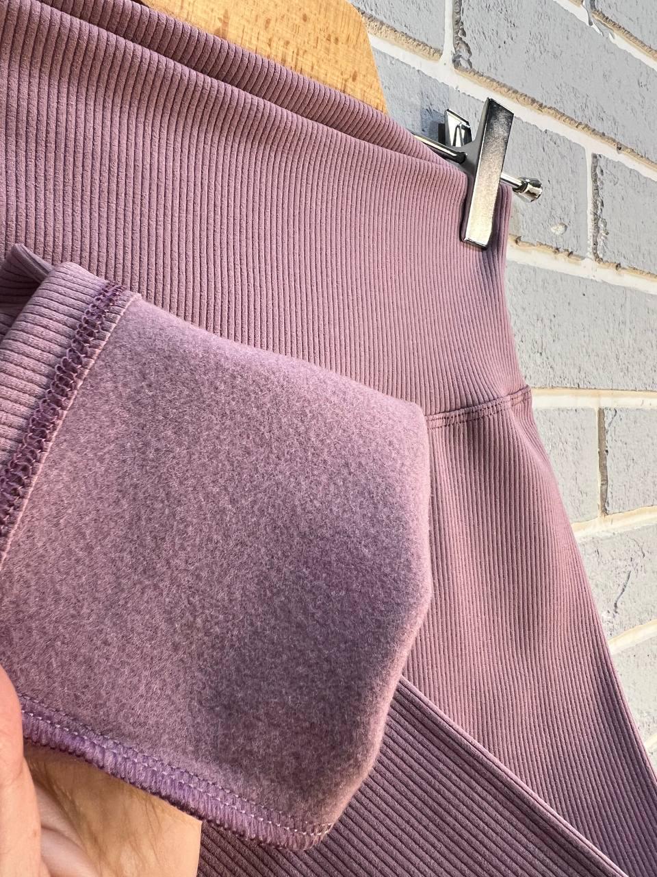 Лосини жіночі LADY HUREM 2395 рубчик широкий пояс утеплені XL Рожевий (1094) - фото 8