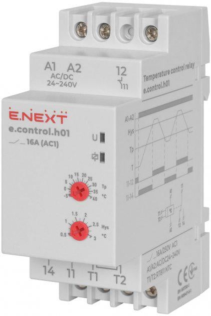 Реле контролю температури E.NEXT 16A АС/DC 24-240 В термостат (i0310016)