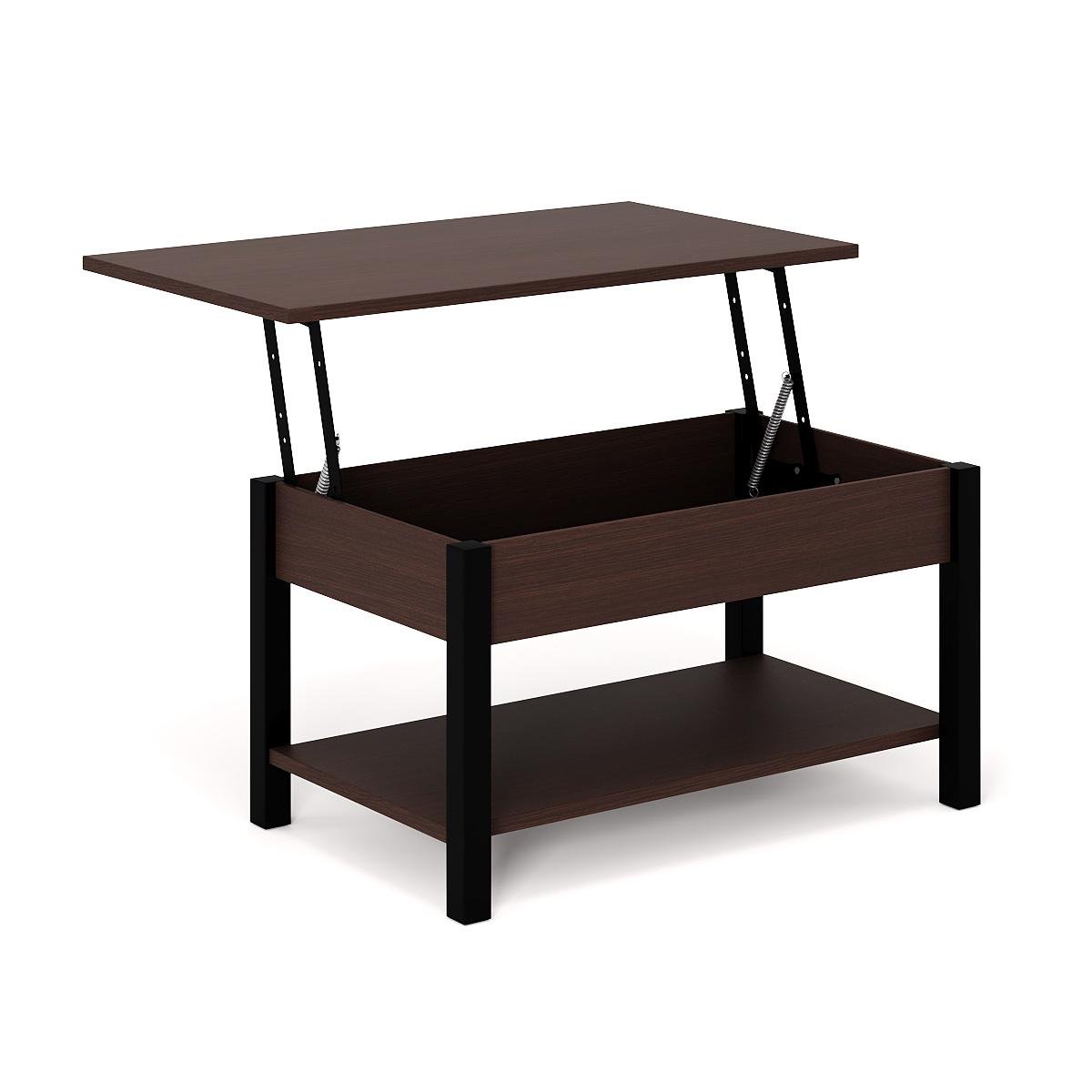 Журнальный стол-трансформер Desk 2,0 мм 940x540x450 мм Венге/Черный (GATB14050000030) - фото 1 Журнальный стол-трансформер Desk 2,0 мм 940x540x450 мм Венге/Черный (GATB14050000030) - фото 1