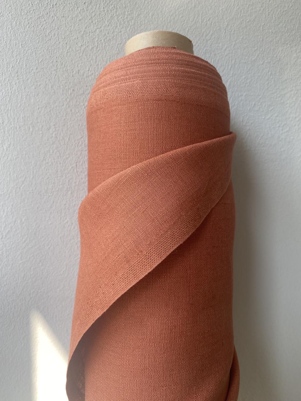Тканина LINEN PLUS 100% льон 143 см 1682 Теракотовий - фото 3 Тканина LINEN PLUS 100% льон 143 см 1682 Теракотовий - фото 3