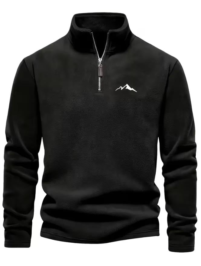 Свитер мужской осенне-зимний Nord HQ2944889 с 1/4 молнией и утепленным флисовым верхом M Черный (32926503)