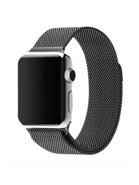 Металлический ремешок Миланская петля для Apple Watch 38/40/41 мм Темно-серый - фото 1