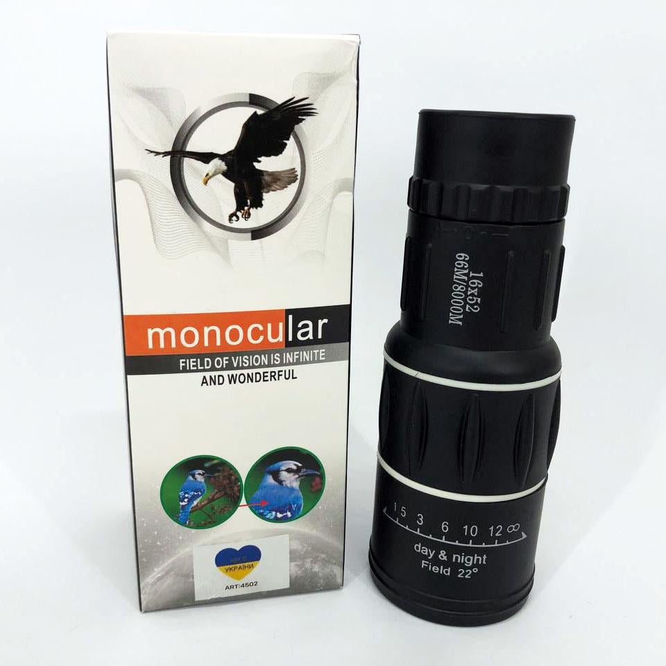 Монокуляр с чехлом Bushnell 16x52 PowerView (ws37154) - фото 8