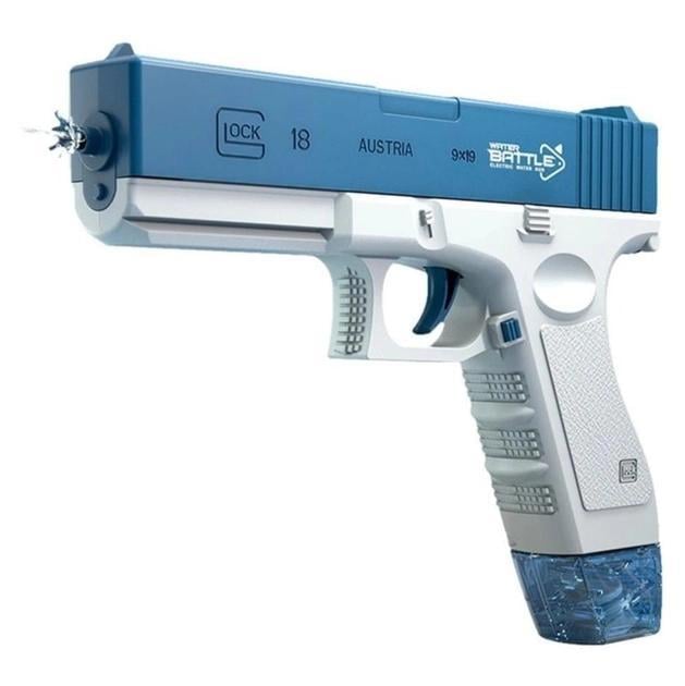 Дитячий пістолет водяний електричний з акумулятором з двома резервуарами для води Синій (2213001031) Дитячий пістолет водяний електричний з акумулятором з двома резервуарами для води Синій (2213001031)