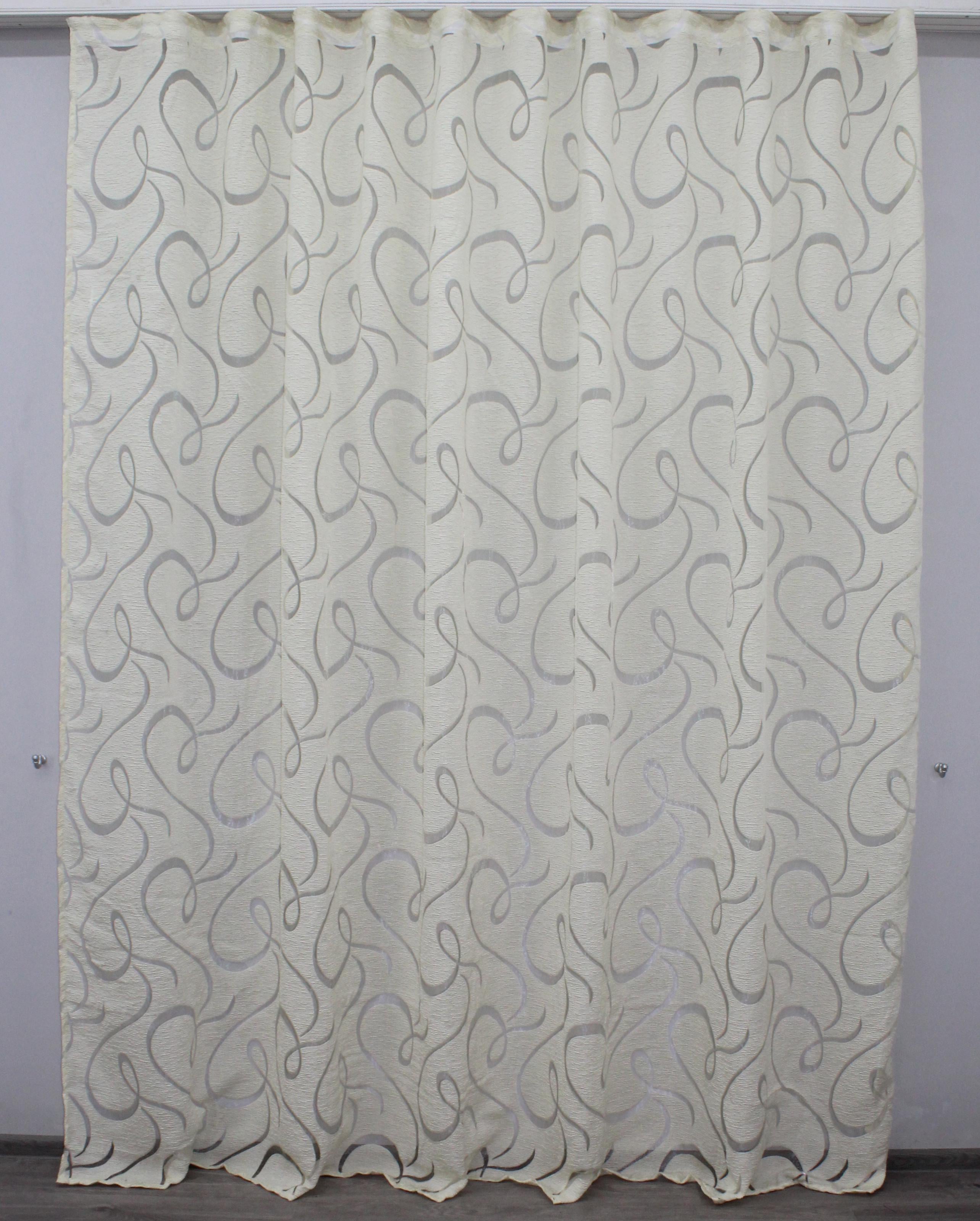 Тюль VR-Textil 1119т Жатка на основе органзы 300х270 см Бежевый (40-067)