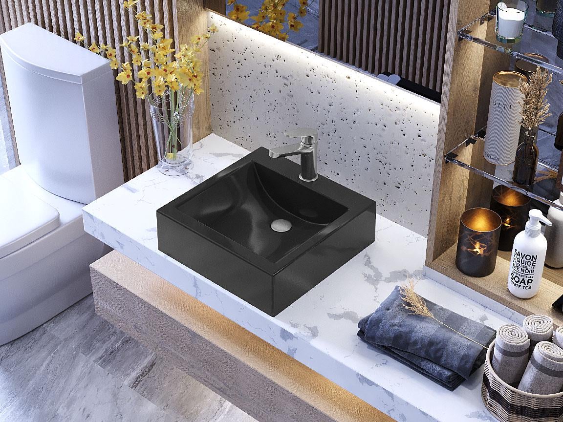 Умывальник накладной Luxor Skay 40 Black (34188573)