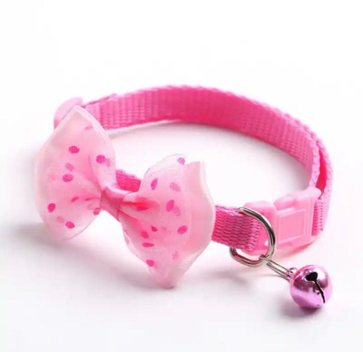 Ошейник с колокольчиком для кошек и собак 19-32 см Pink (54896)