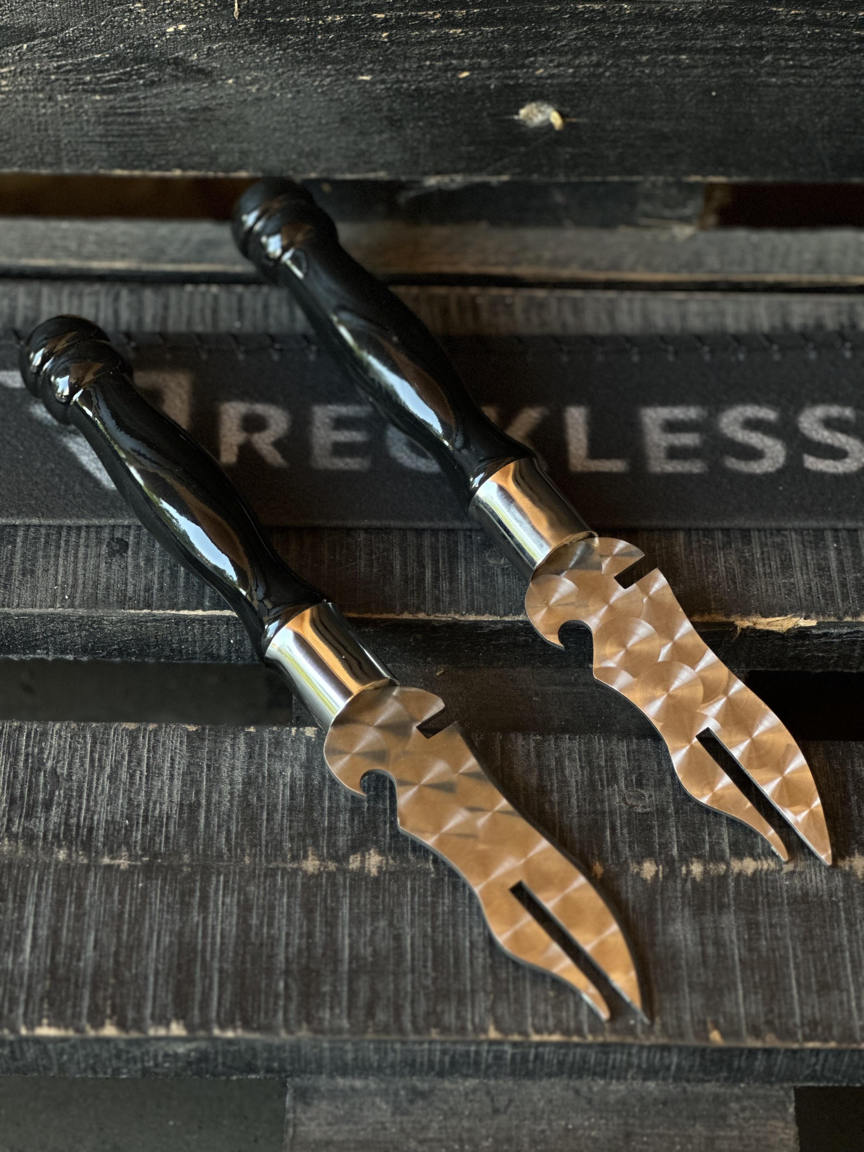 Ніж-виделка для зняття м'яса Reckless Vavilon преміум з дерев'яною ручкою 28х3 см - фото 9 Ніж-виделка для зняття м'яса Reckless Vavilon преміум з дерев'яною ручкою 28х3 см - фото 9